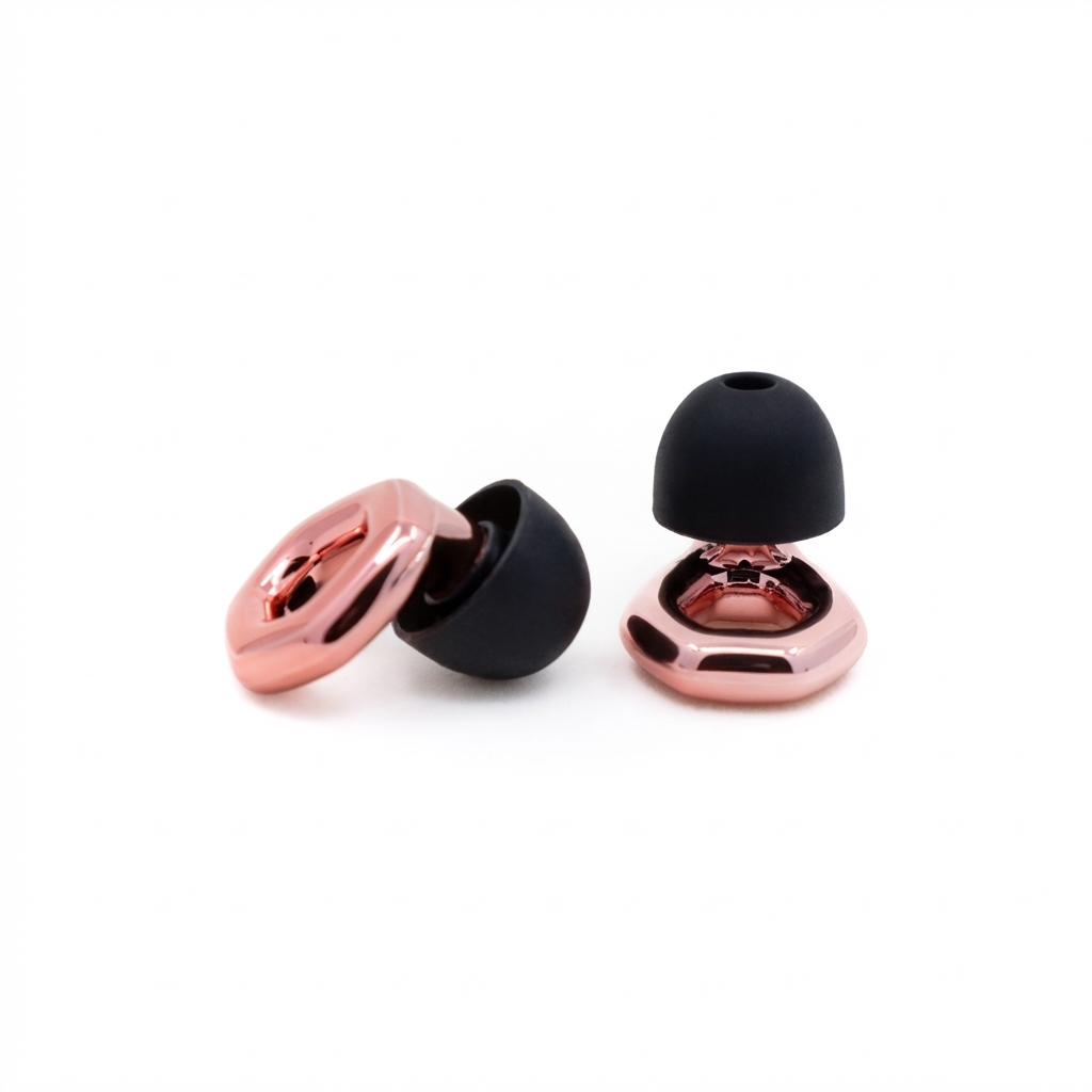 Oh Relief The Hex earplugs in Rose Gold